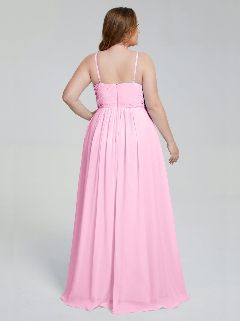 Londyn Spaghetti Straps Plus Size Long Bridesmaid Dresses