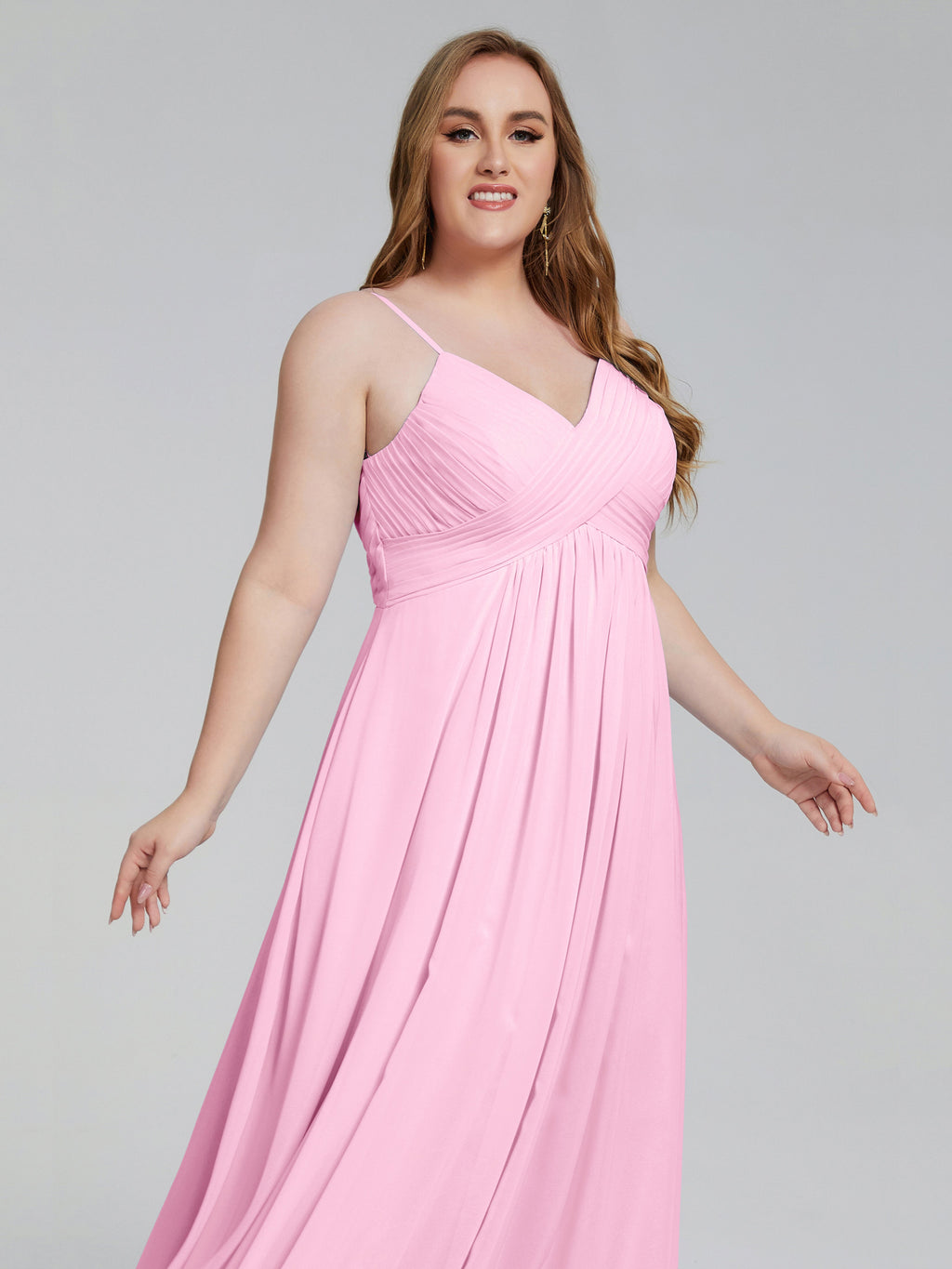 Londyn Spaghetti Straps Plus Size Long Bridesmaid Dresses