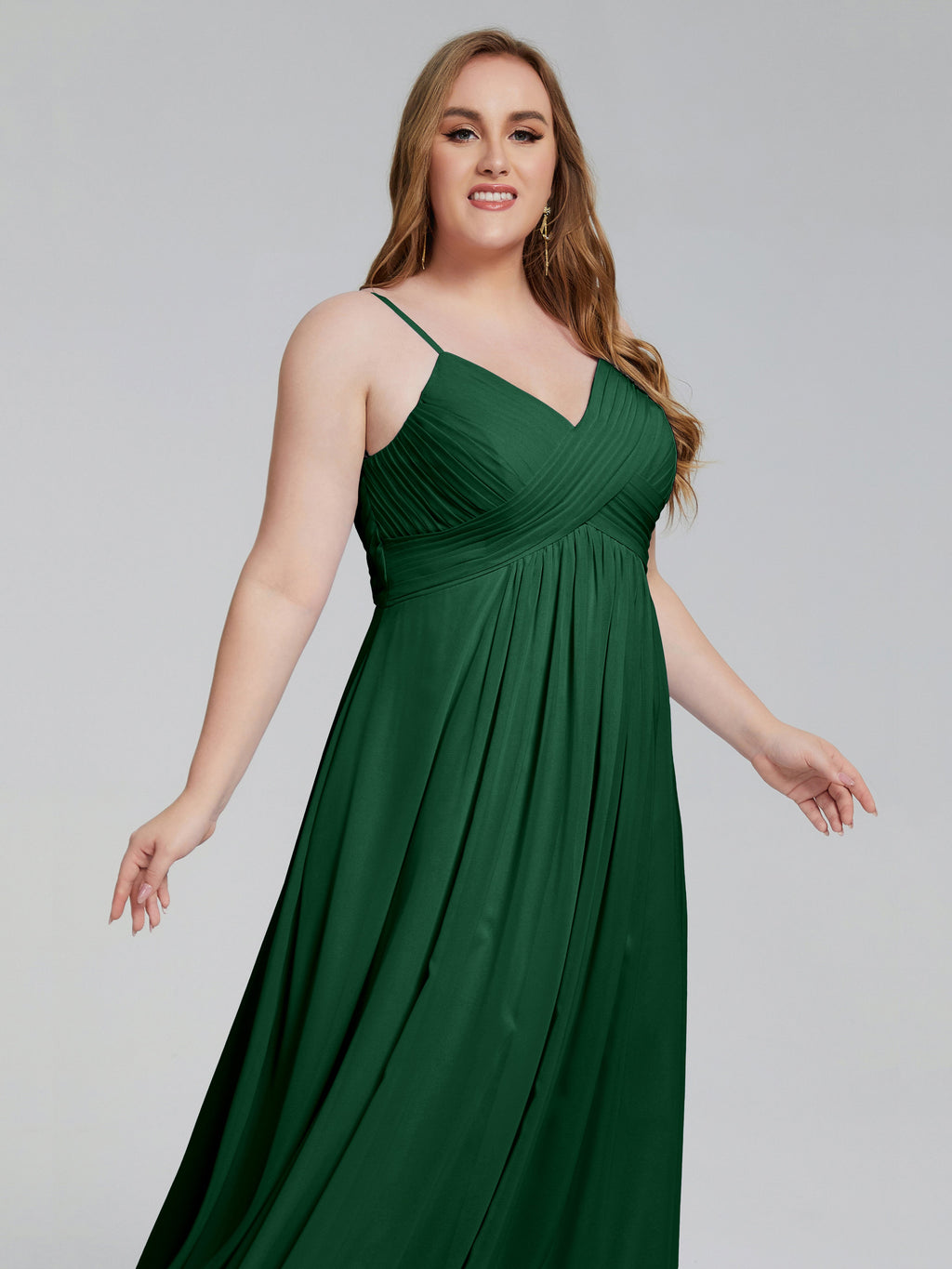 Londyn Spaghetti Straps Plus Size Long Bridesmaid Dresses