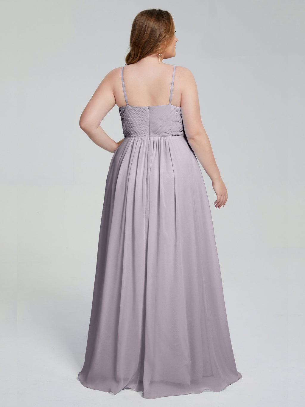 Londyn Spaghetti Straps Plus Size Long Bridesmaid Dresses