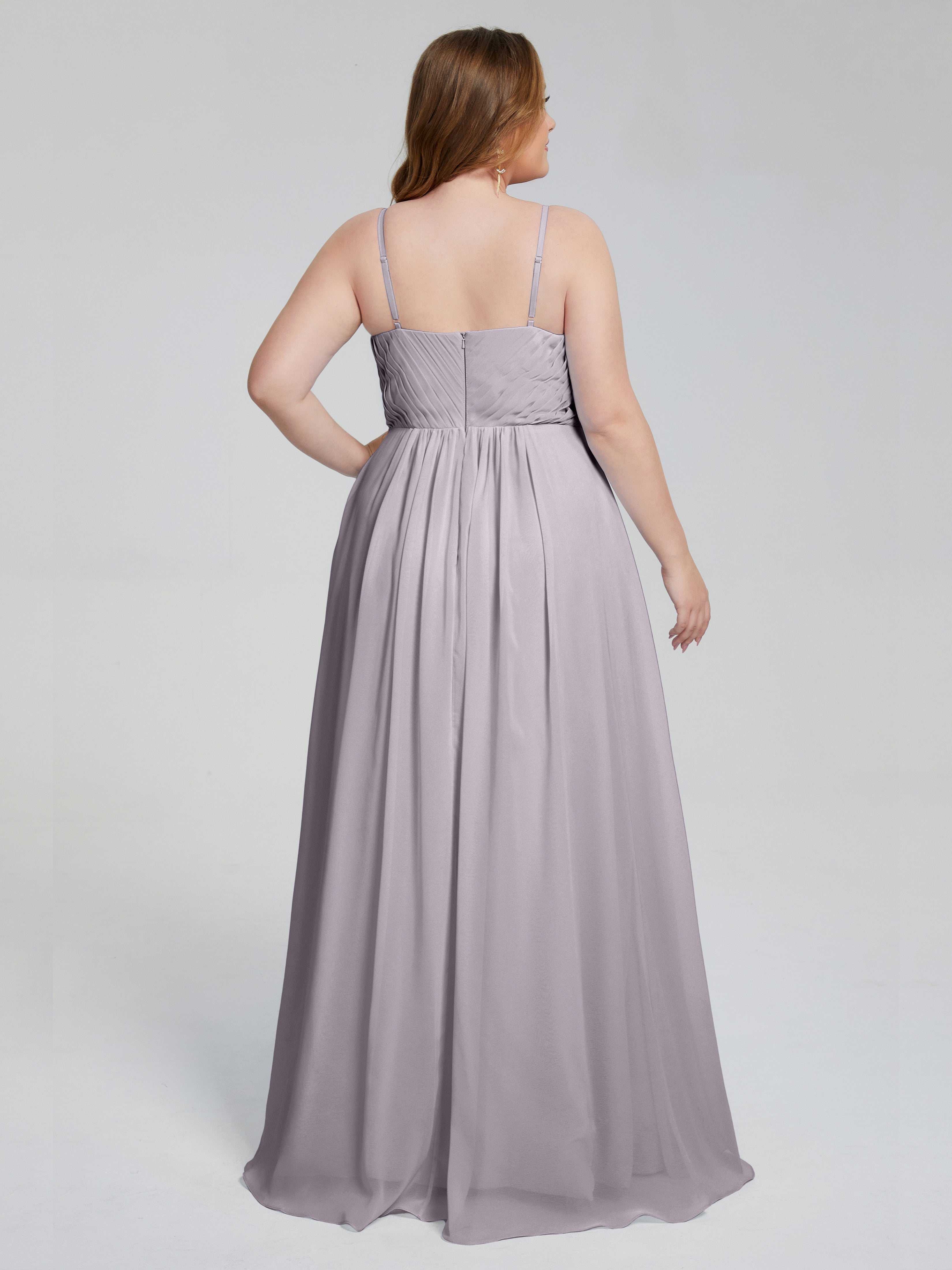 Londyn Spaghetti Straps Plus Size Long Bridesmaid Dresses