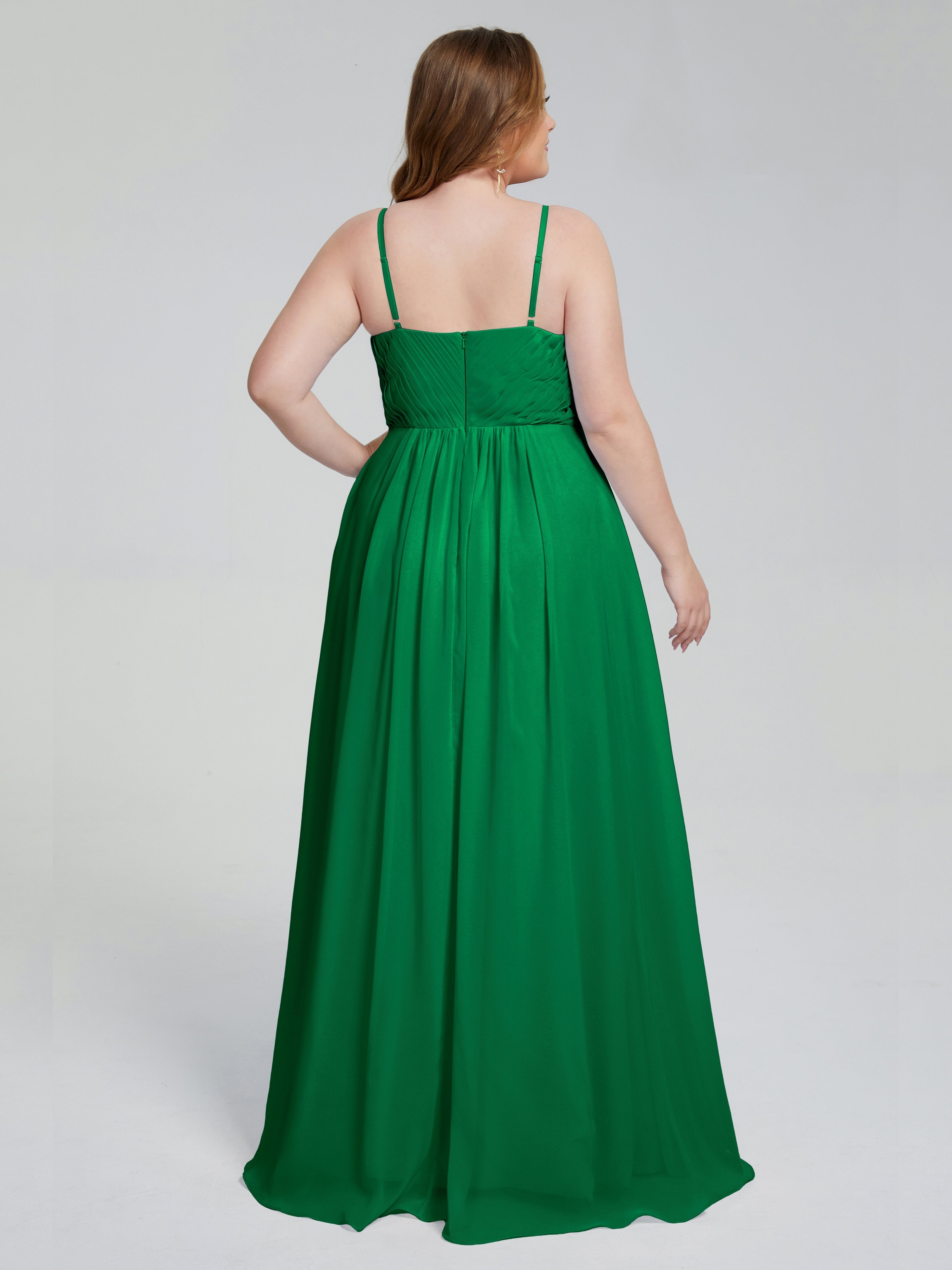 Londyn Spaghetti Straps Plus Size Long Bridesmaid Dresses