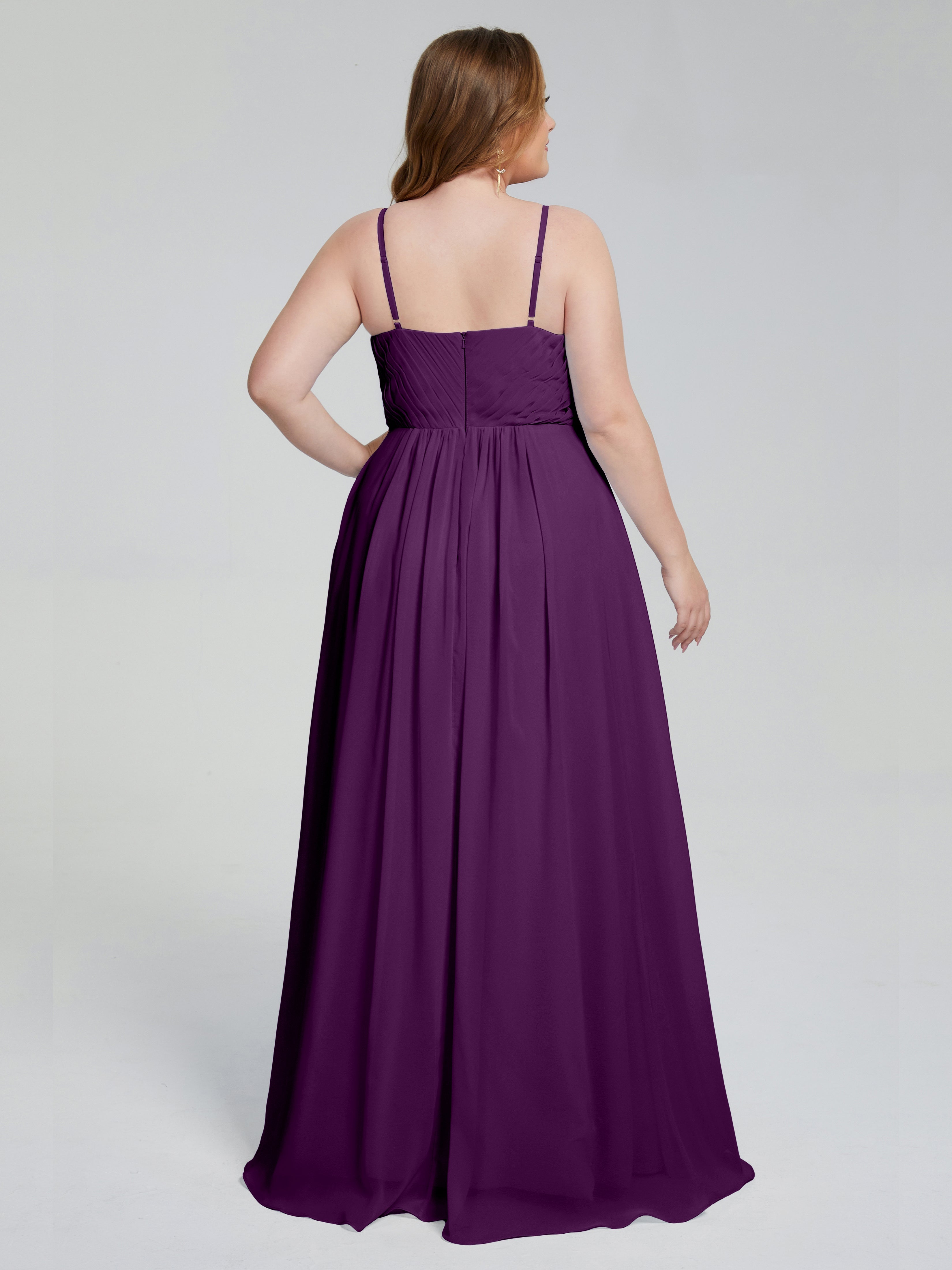 Londyn Spaghetti Straps Plus Size Long Bridesmaid Dresses