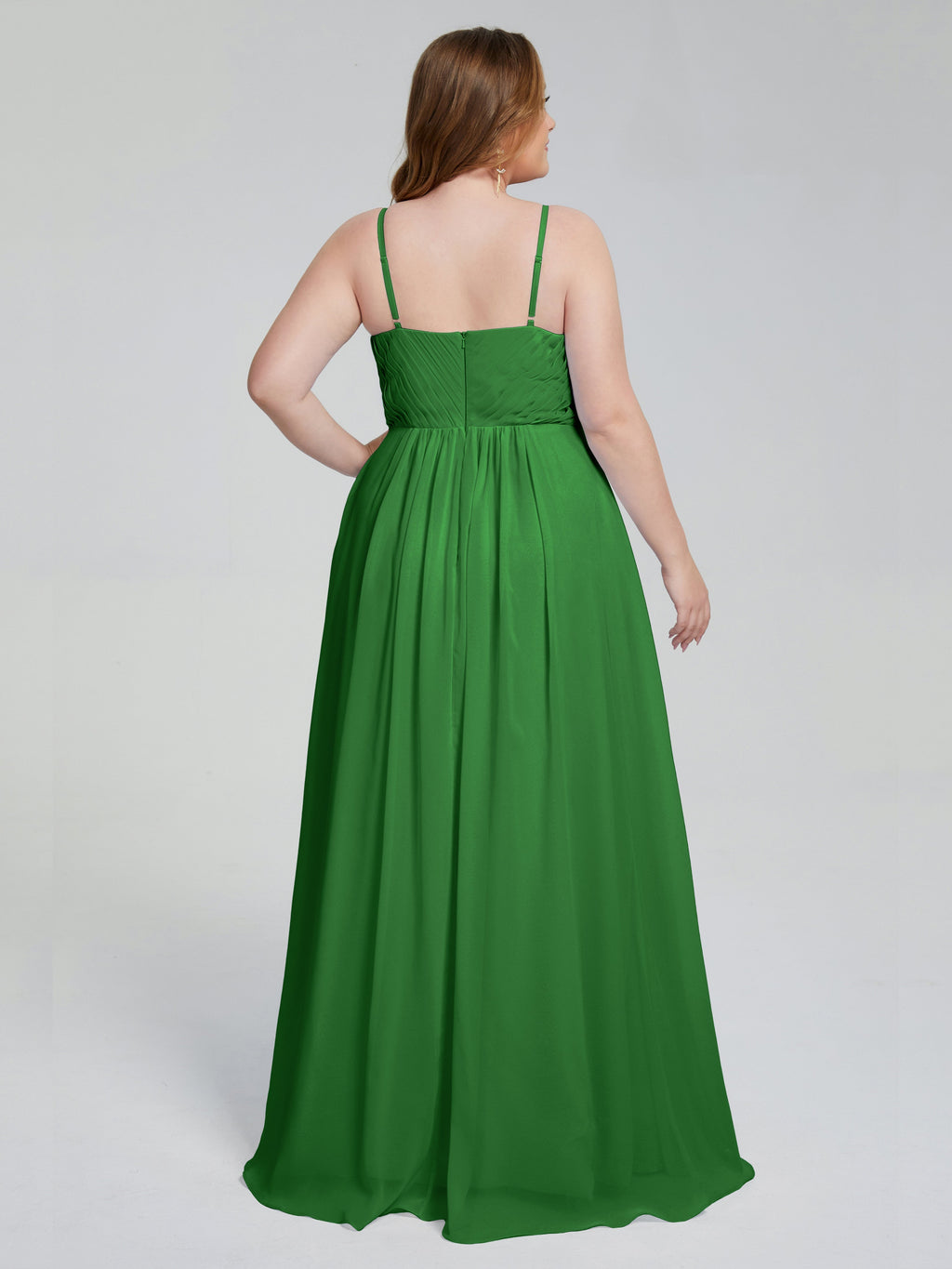 Londyn Spaghetti Straps Plus Size Long Bridesmaid Dresses