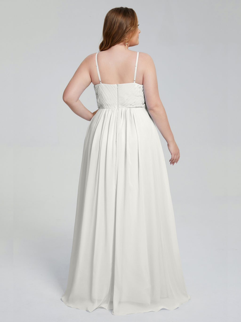 Londyn Spaghetti Straps Plus Size Long Bridesmaid Dresses
