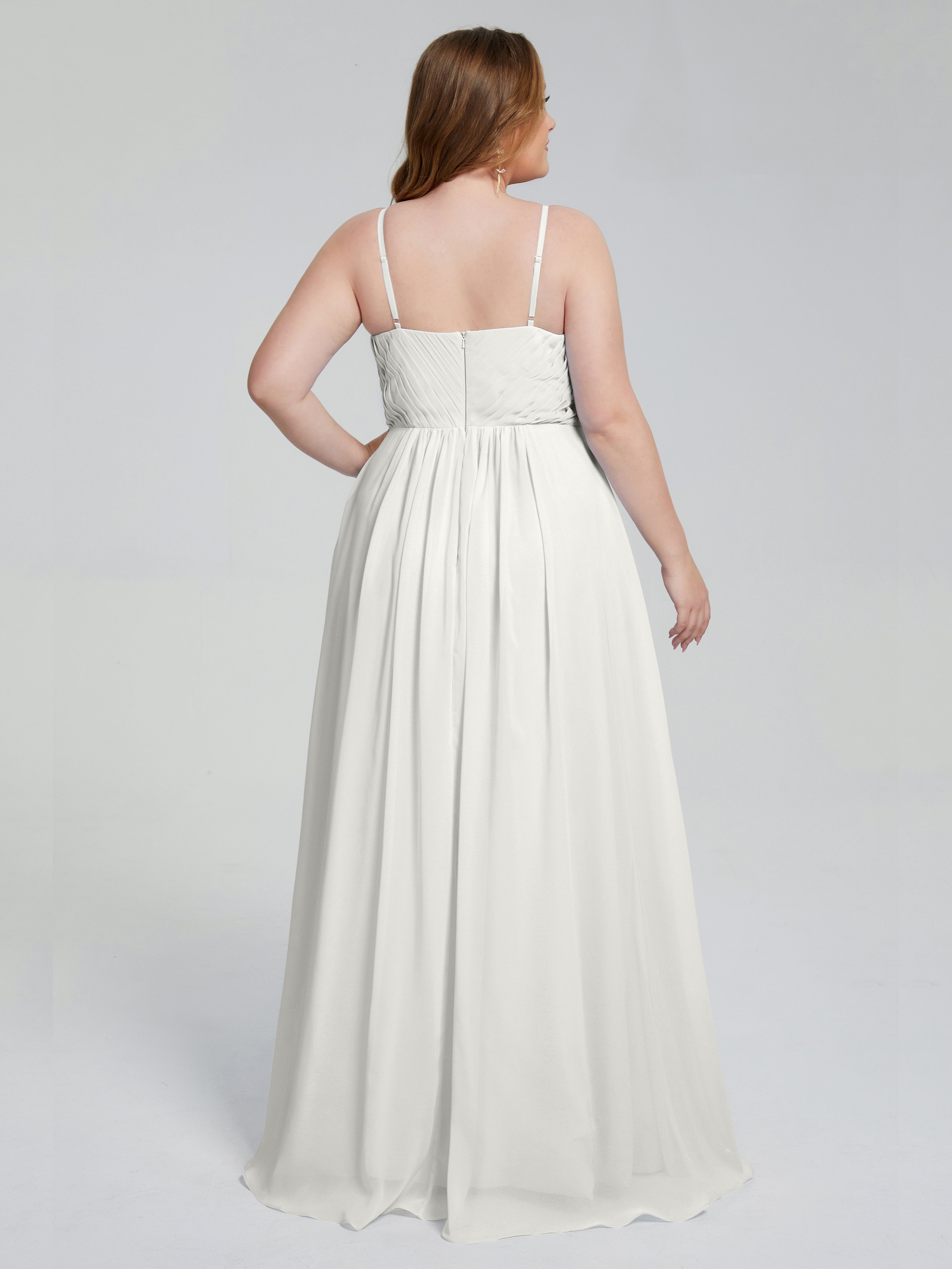 Londyn Spaghetti Straps Plus Size Long Bridesmaid Dresses