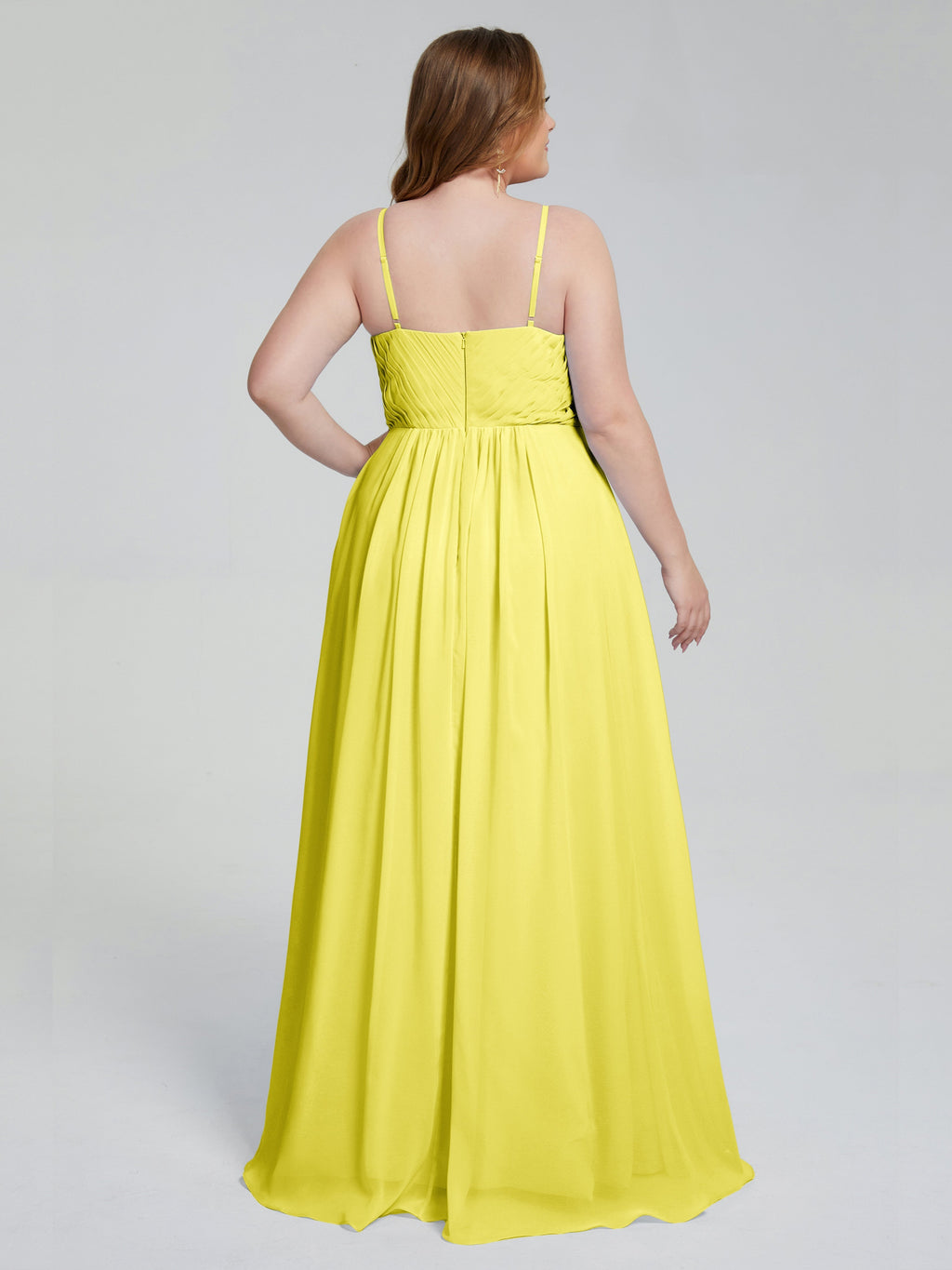 Londyn Spaghetti Straps Plus Size Long Bridesmaid Dresses