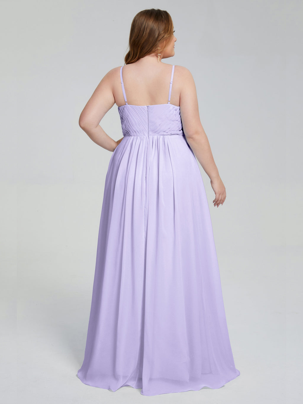 Londyn Spaghetti Straps Plus Size Long Bridesmaid Dresses