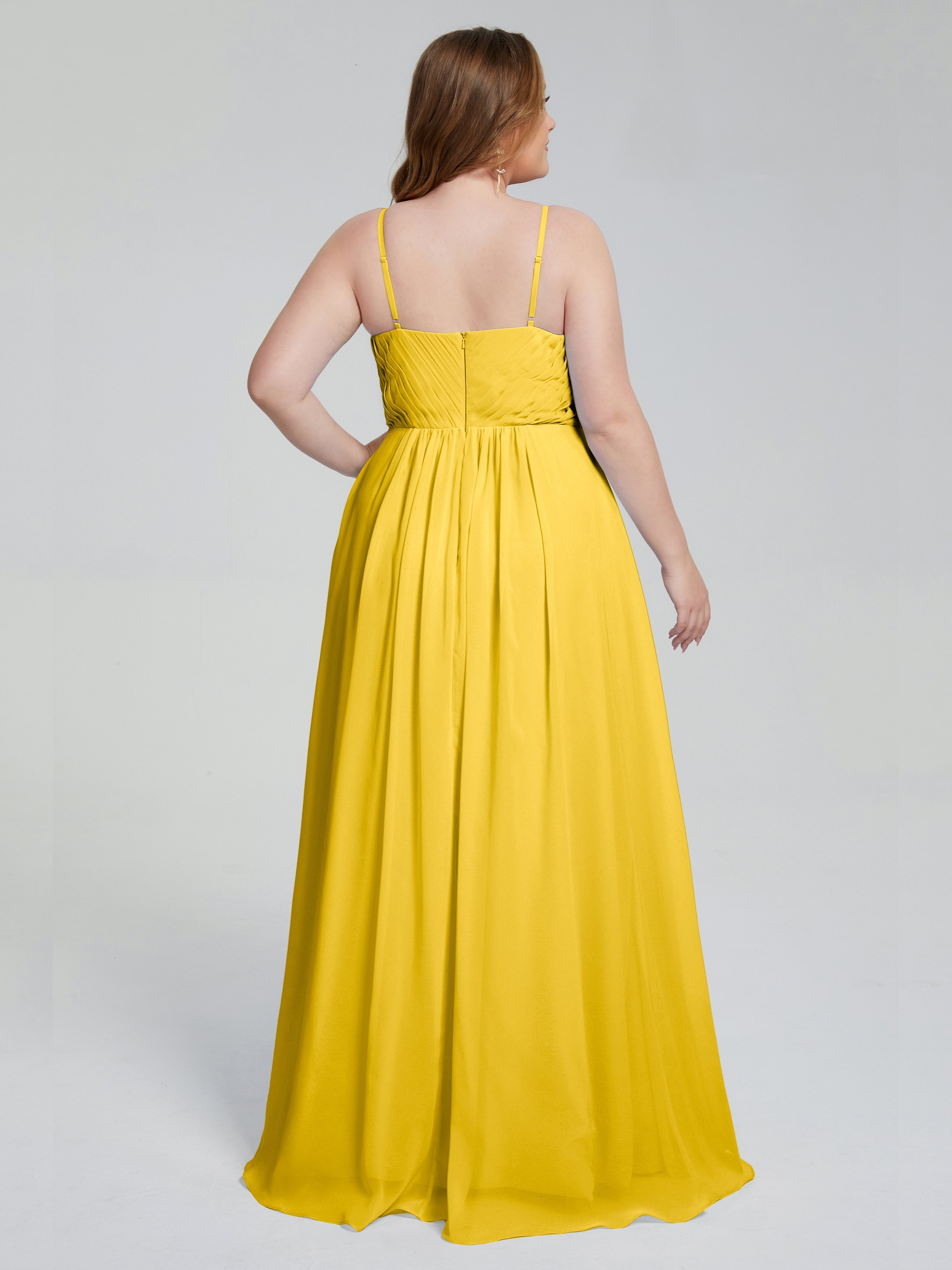 Londyn Spaghetti Straps Plus Size Long Bridesmaid Dresses