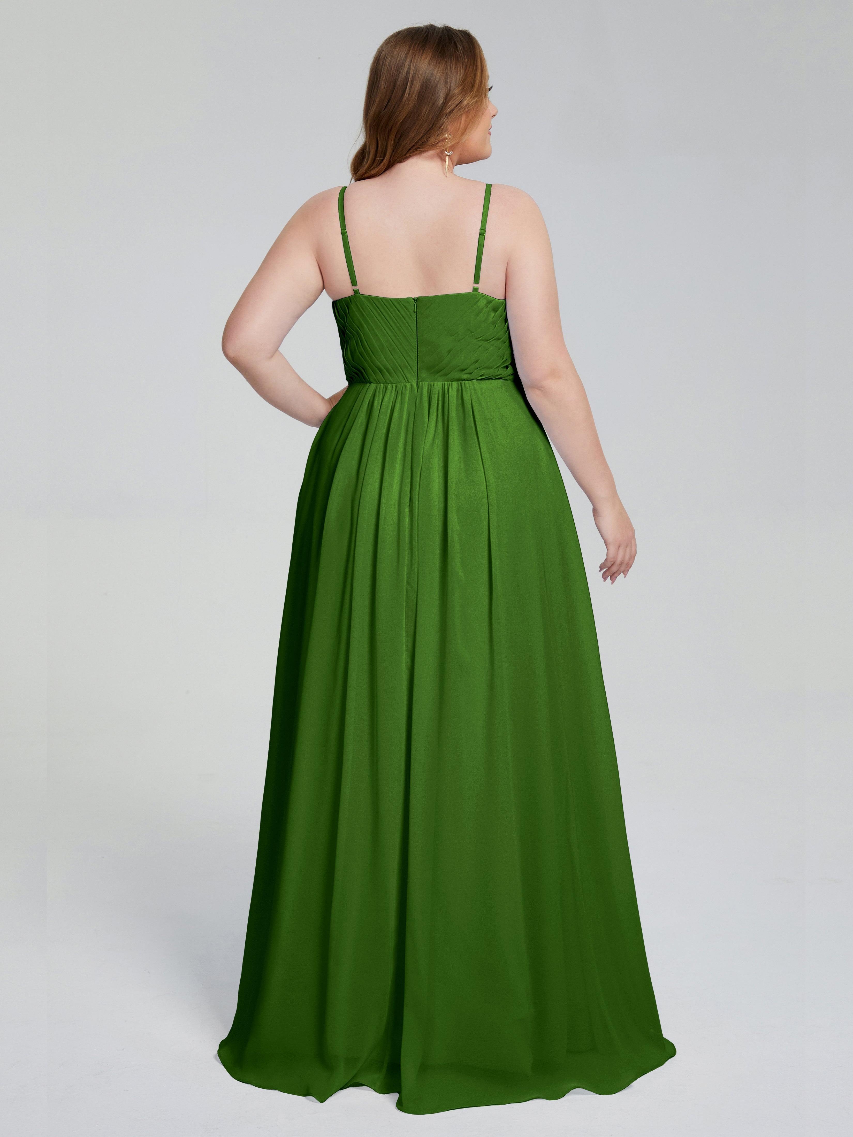 Londyn Spaghetti Straps Plus Size Long Bridesmaid Dresses