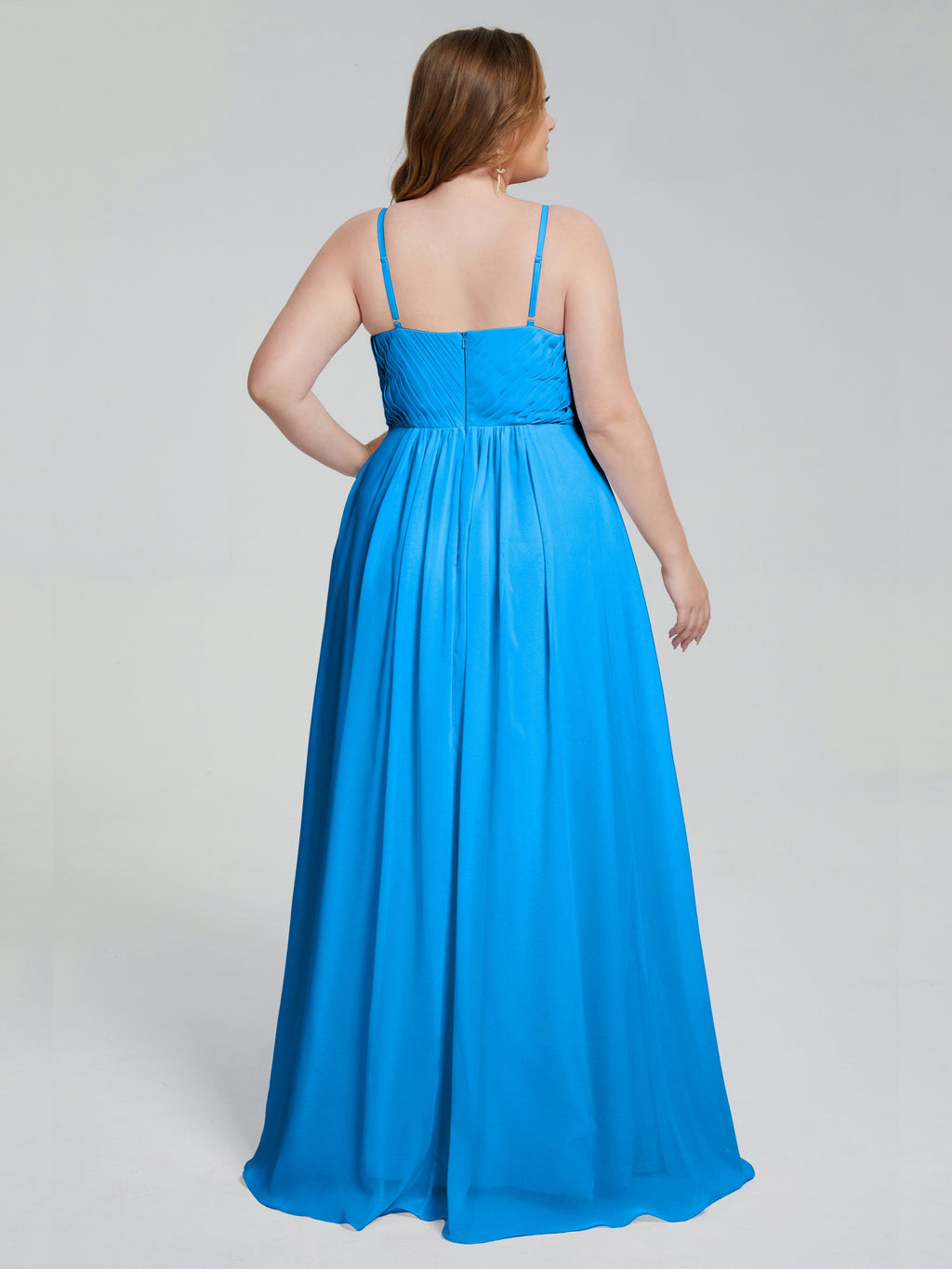 Londyn Spaghetti Straps Plus Size Long Bridesmaid Dresses