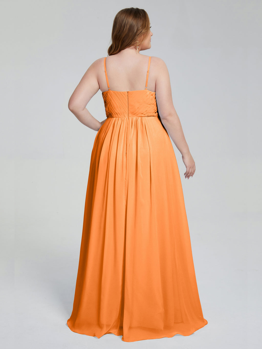Londyn Spaghetti Straps Plus Size Long Bridesmaid Dresses