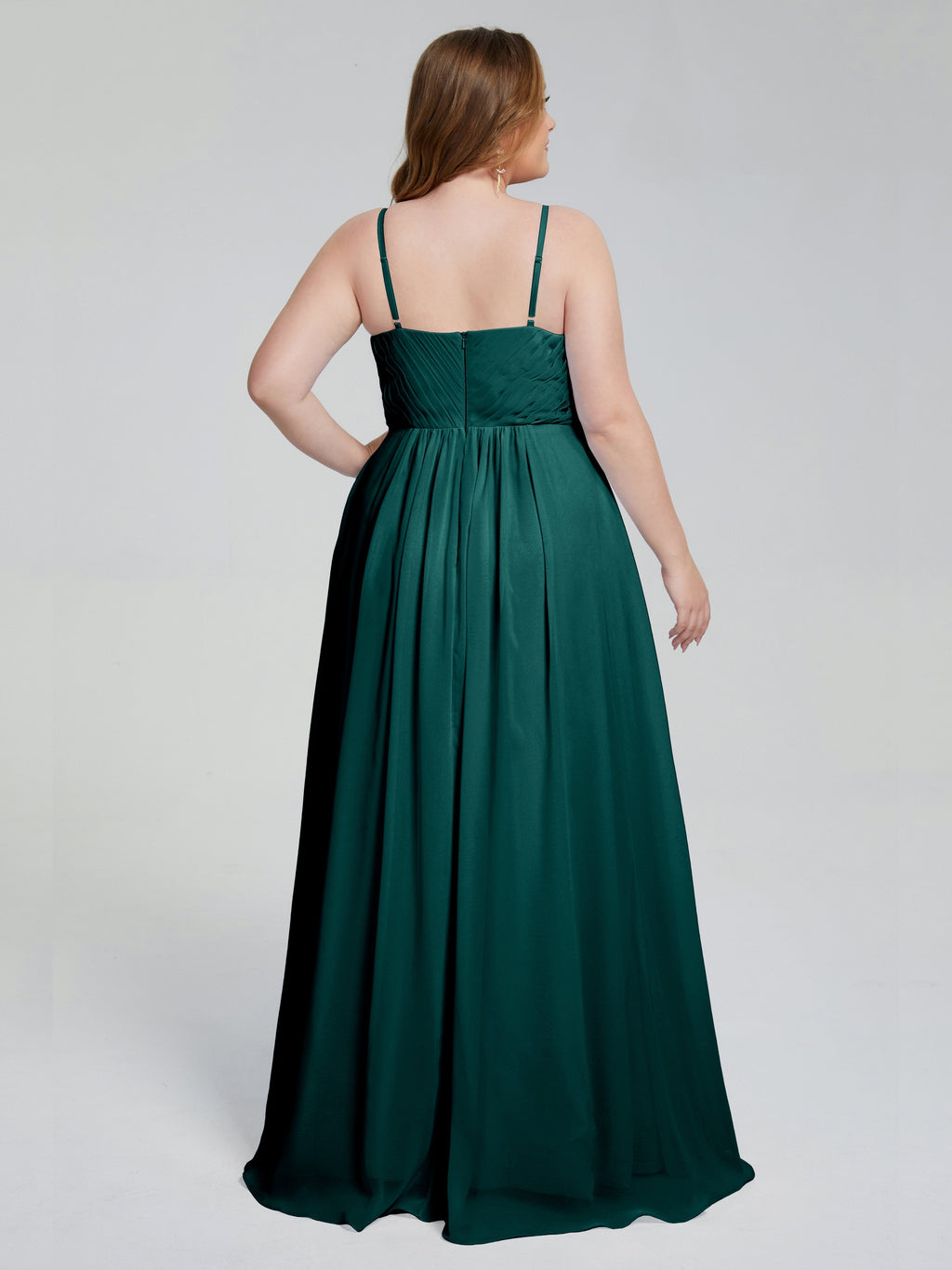 Londyn Spaghetti Straps Plus Size Long Bridesmaid Dresses