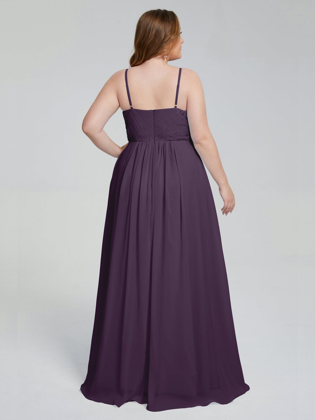 Londyn Spaghetti Straps Plus Size Long Bridesmaid Dresses