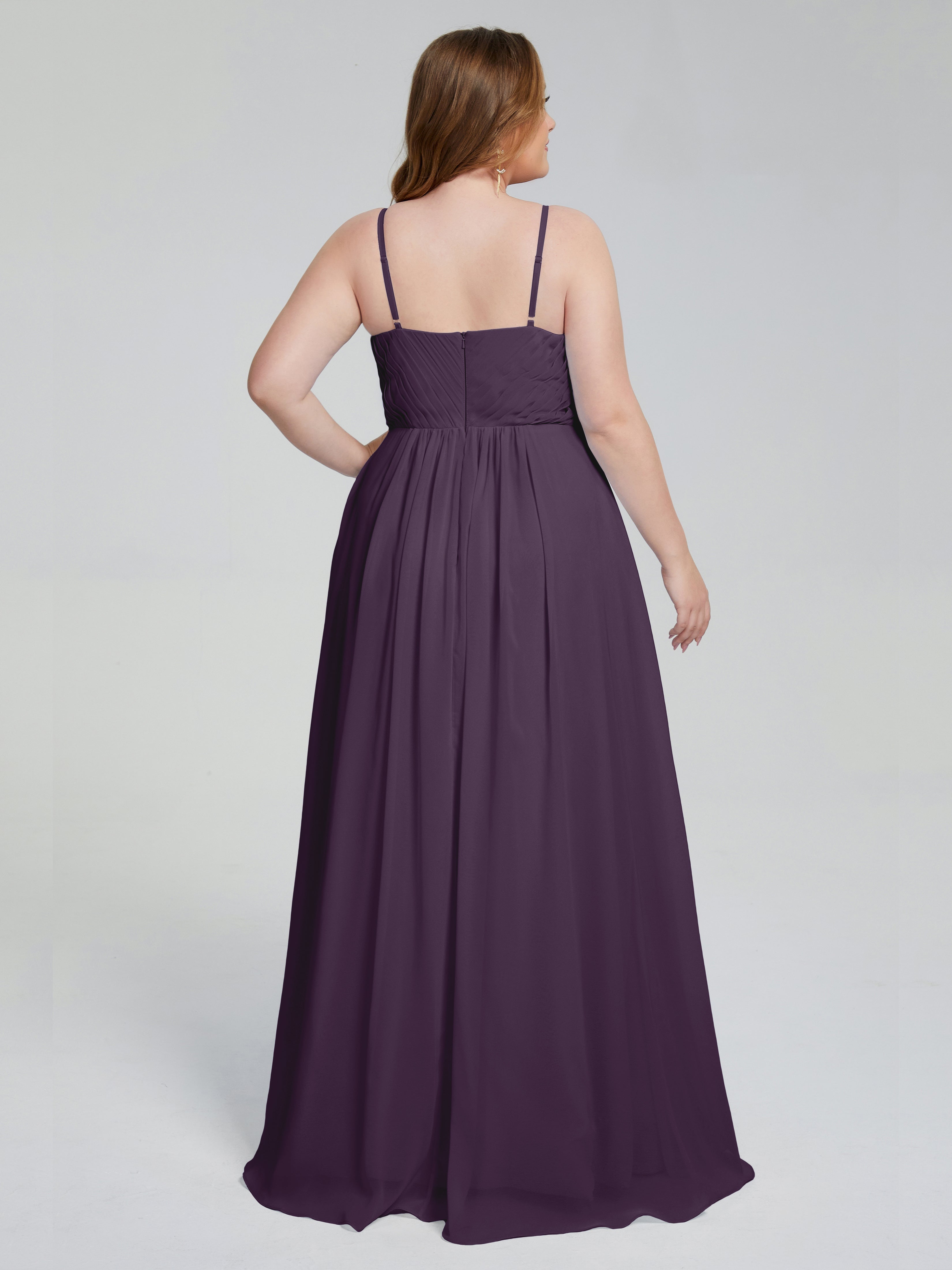 Londyn Spaghetti Straps Plus Size Long Bridesmaid Dresses