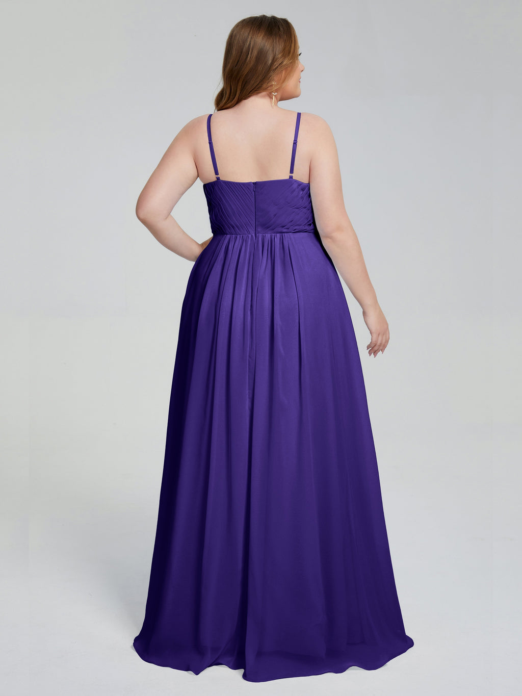 Londyn Spaghetti Straps Plus Size Long Bridesmaid Dresses