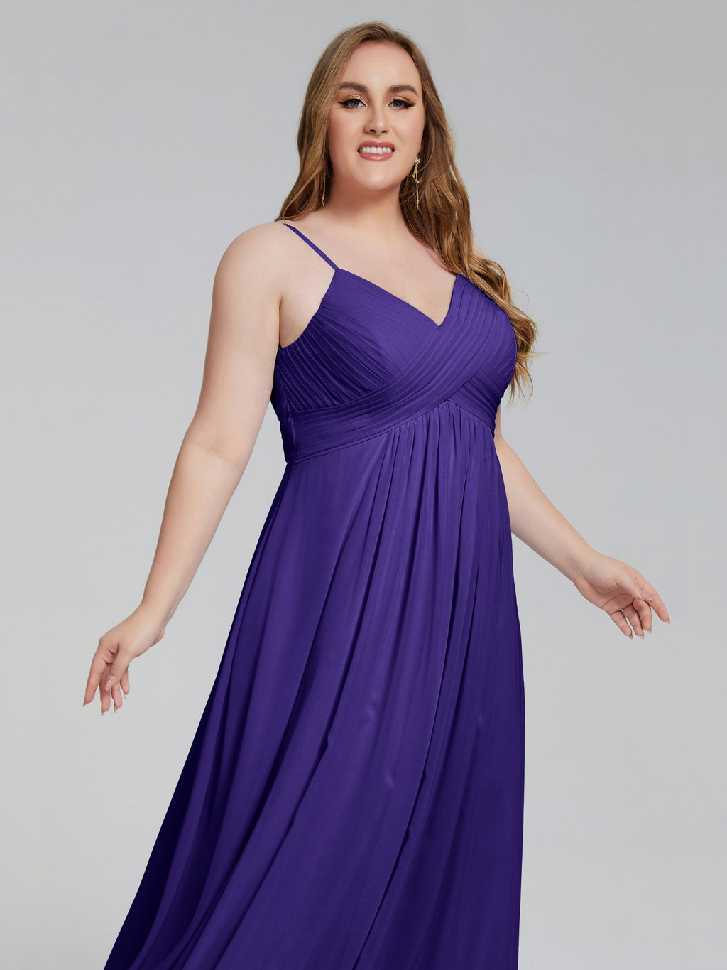 Londyn Spaghetti Straps Plus Size Long Bridesmaid Dresses