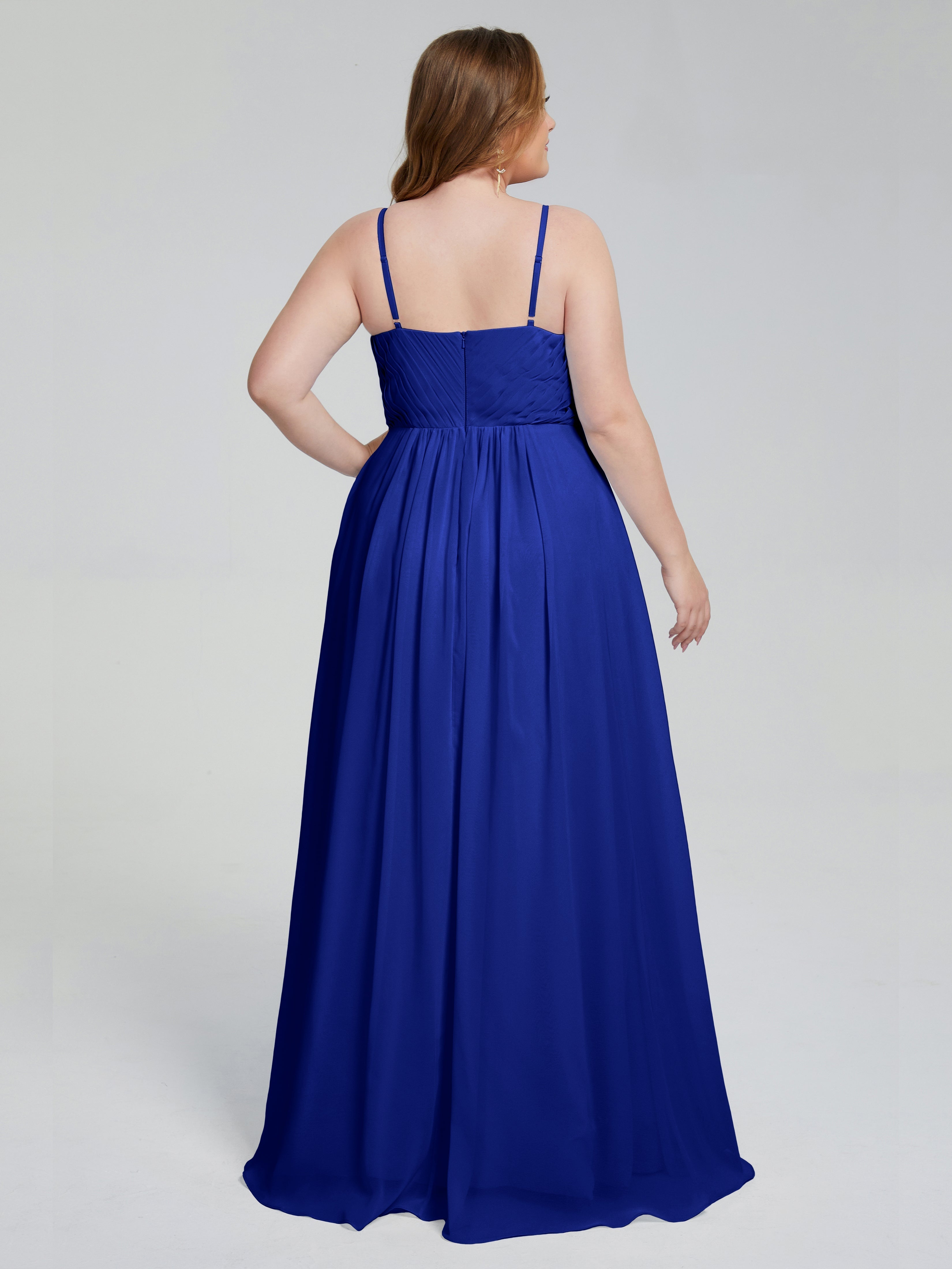 Londyn Spaghetti Straps Plus Size Long Bridesmaid Dresses