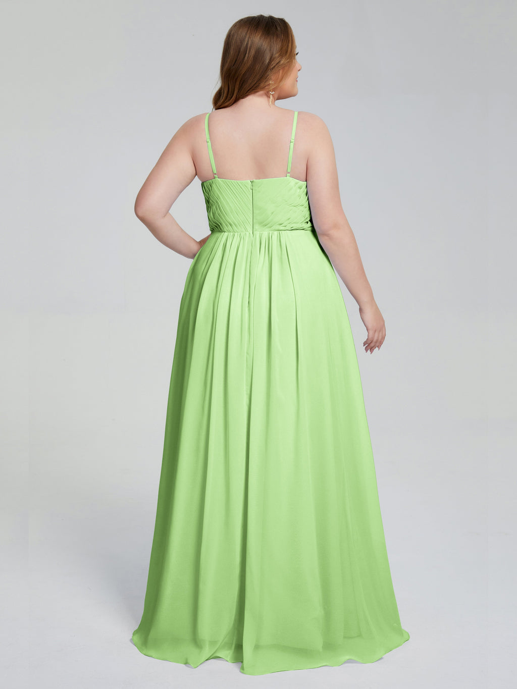 Londyn Spaghetti Straps Plus Size Long Bridesmaid Dresses