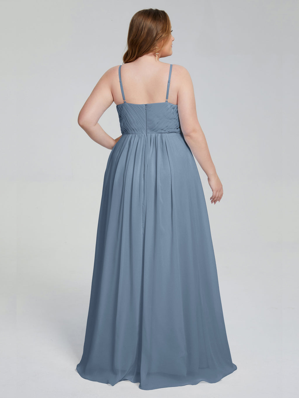 Londyn Spaghetti Straps Plus Size Long Bridesmaid Dresses