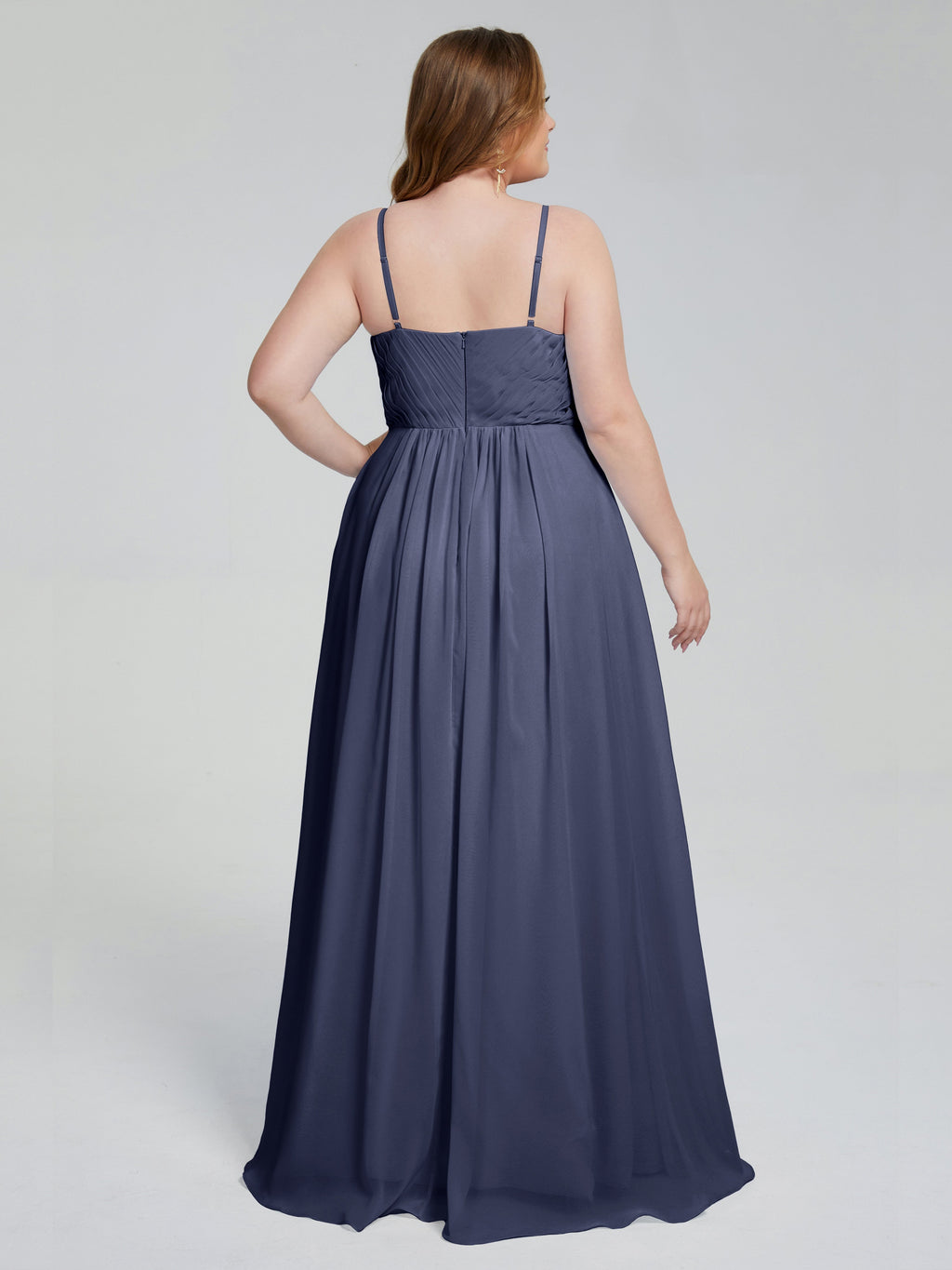 Londyn Spaghetti Straps Plus Size Long Bridesmaid Dresses