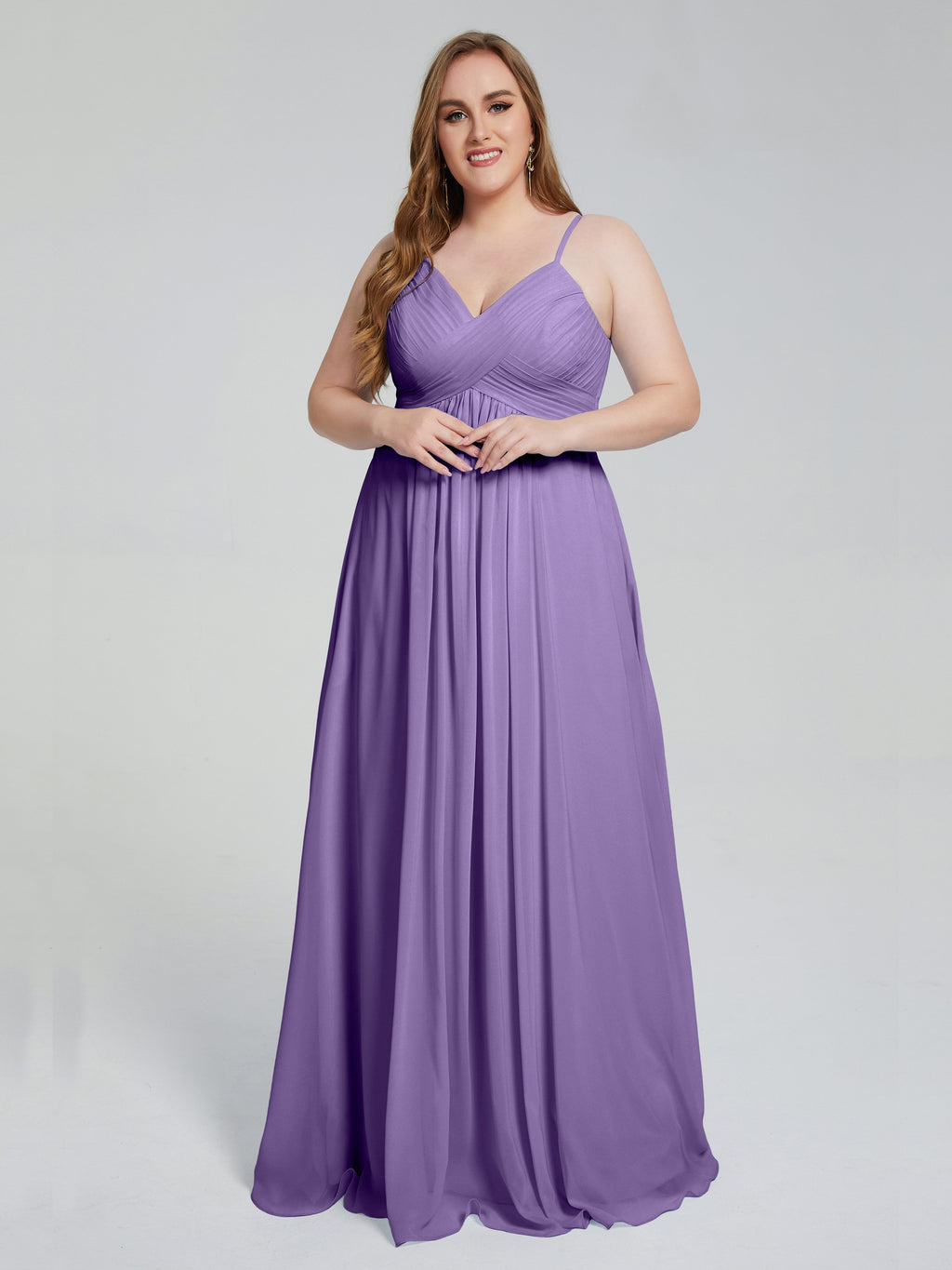 Londyn Spaghetti Straps Plus Size Long Bridesmaid Dresses