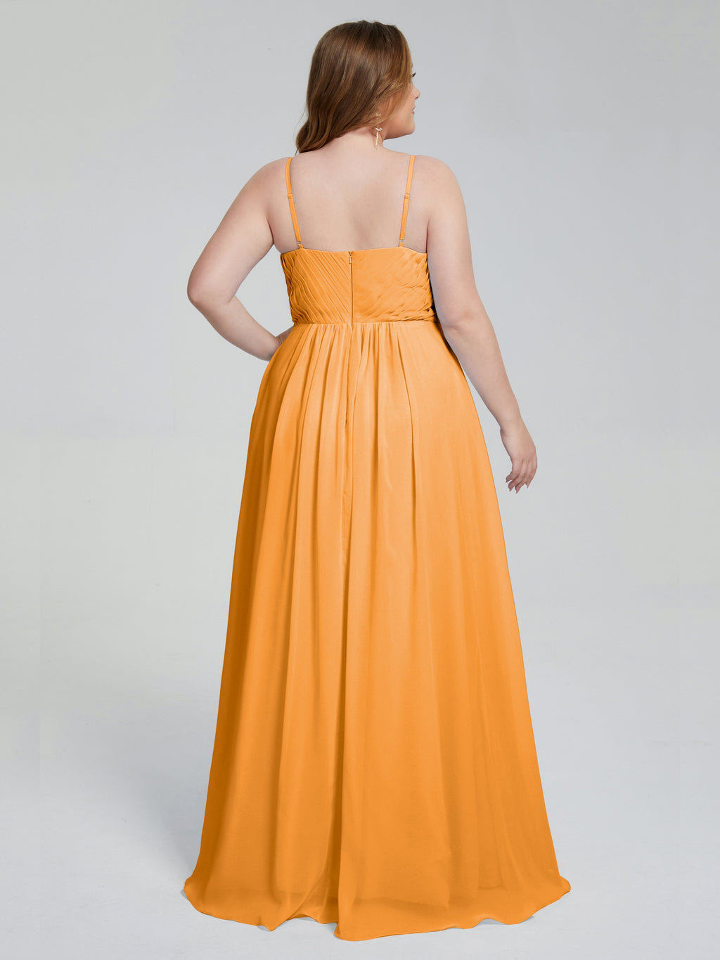 Londyn Spaghetti Straps Plus Size Long Bridesmaid Dresses