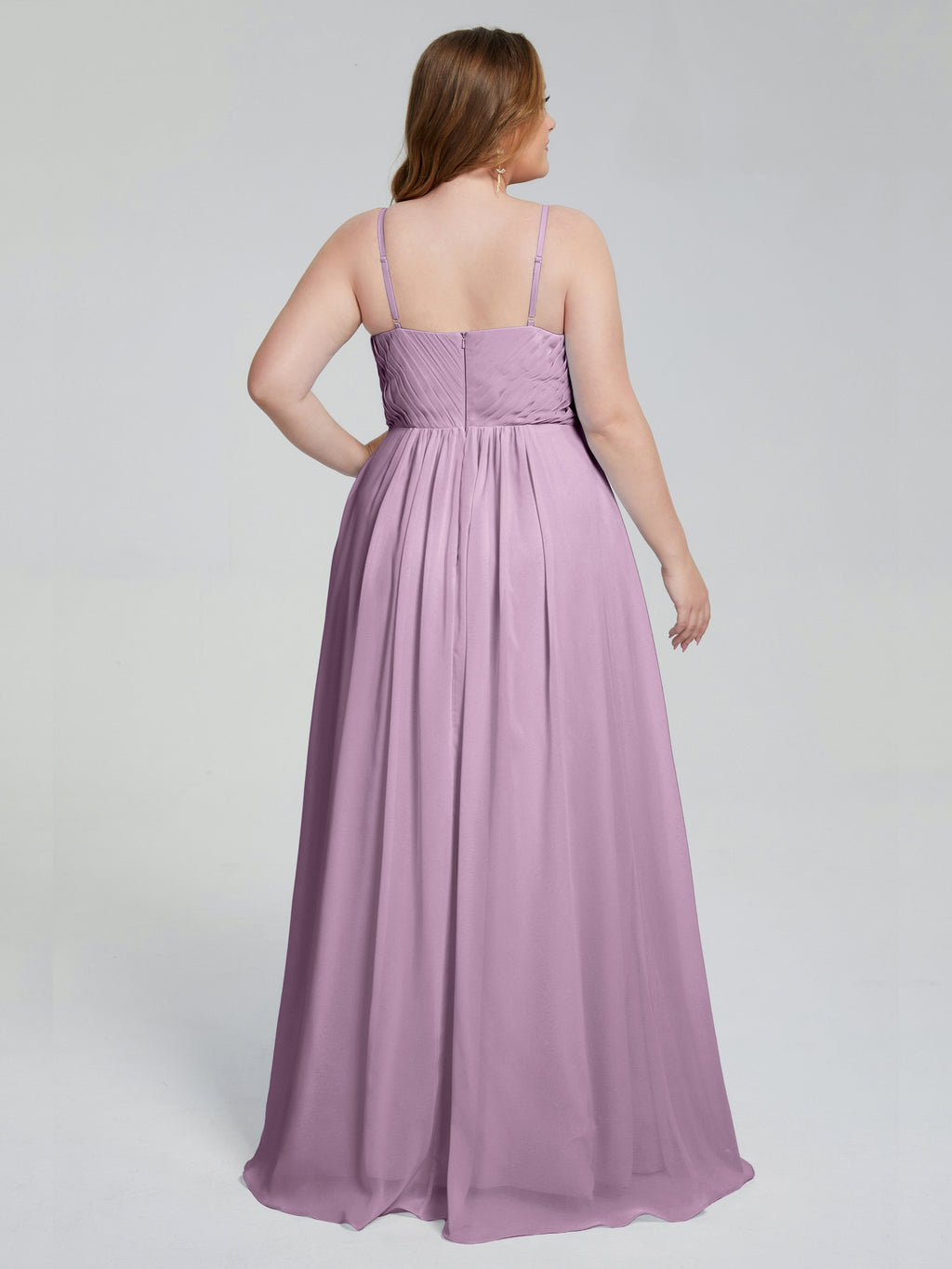 Londyn Spaghetti Straps Plus Size Long Bridesmaid Dresses