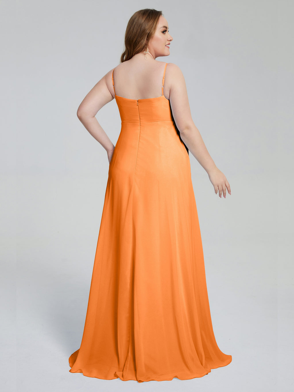 Mariah Sweep Train Sleeveless Plus Size Bridesmaid Dresses
