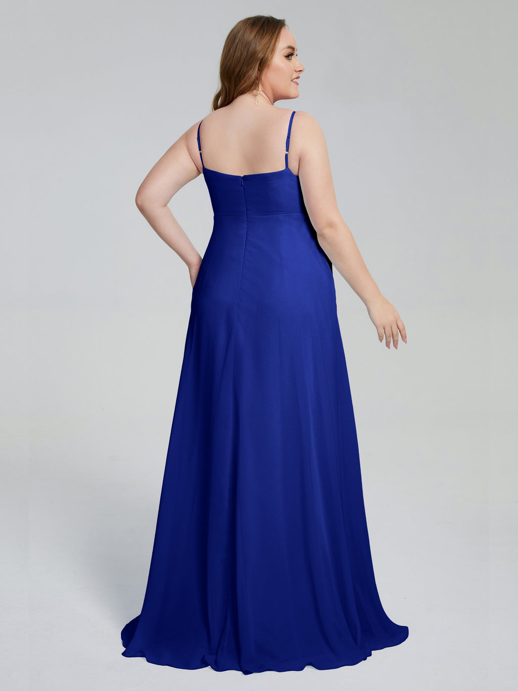 Mariah Sweep Train Sleeveless Plus Size Bridesmaid Dresses