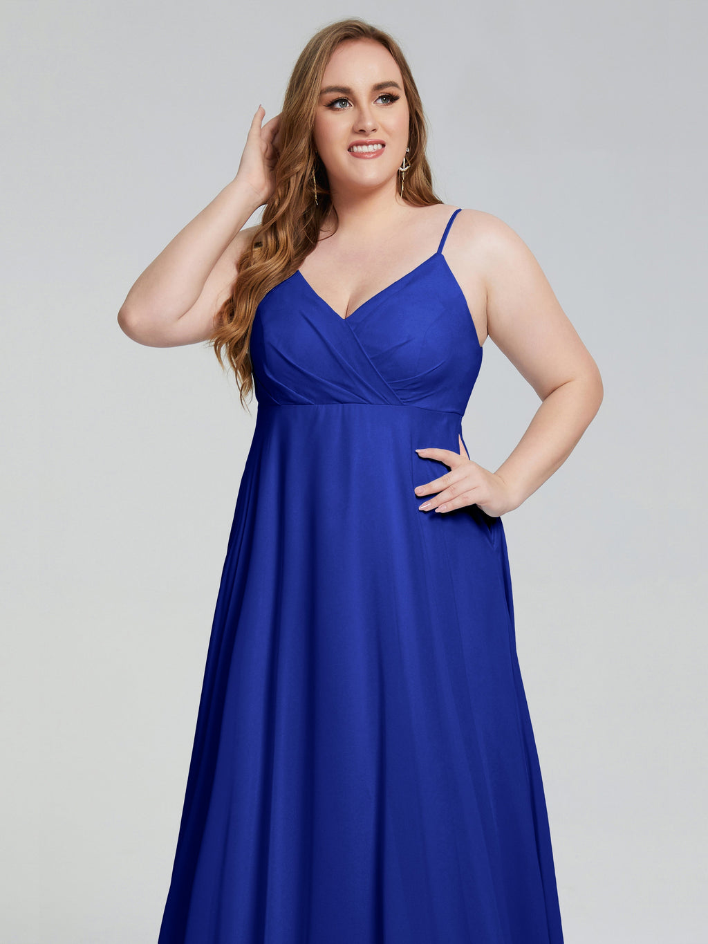 Mariah Sweep Train Sleeveless Plus Size Bridesmaid Dresses