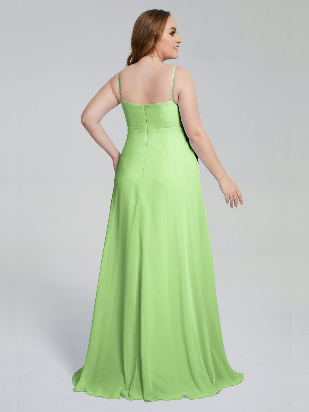 Mariah Sweep Train Sleeveless Plus Size Bridesmaid Dresses
