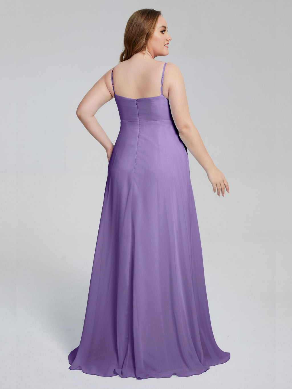 Mariah Sweep Train Sleeveless Plus Size Bridesmaid Dresses