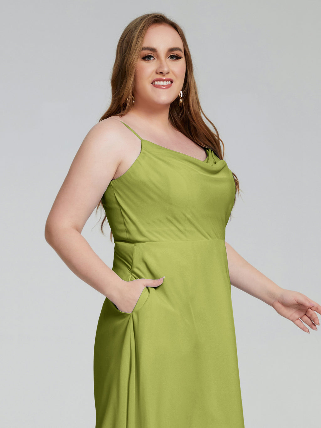 Mckenzie Spaghetti Straps Plus Size Short Bridesmaid Dresses