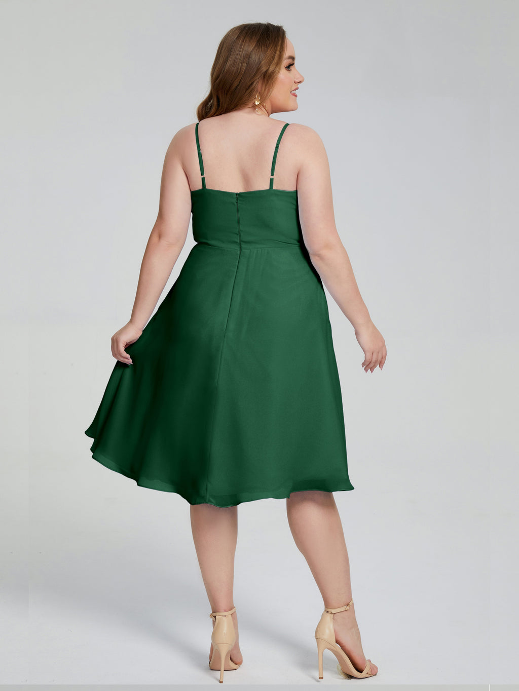 Mckenzie Spaghetti Straps Plus Size Short Bridesmaid Dresses