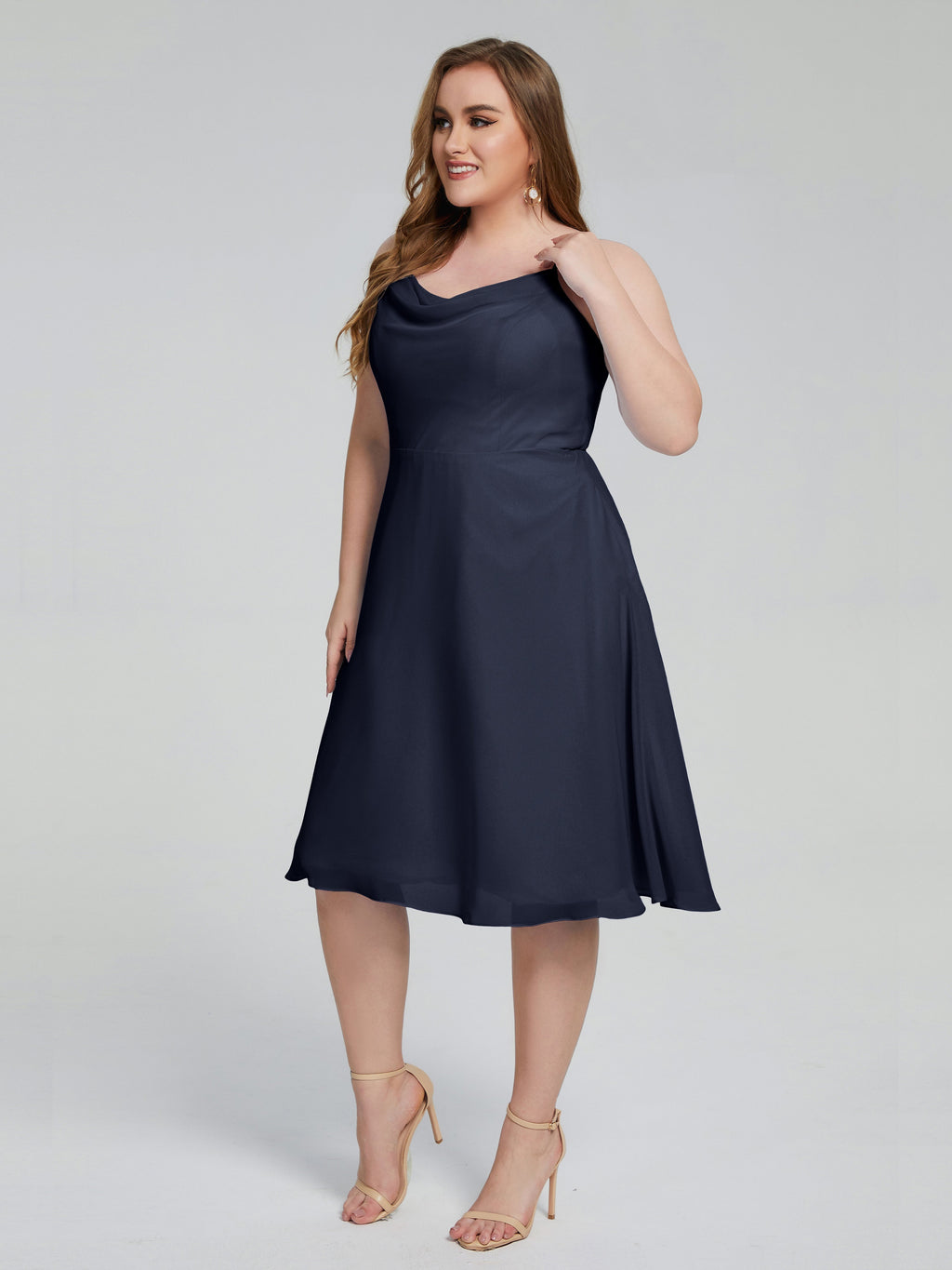 Mckenzie Spaghetti Straps Plus Size Short Bridesmaid Dresses