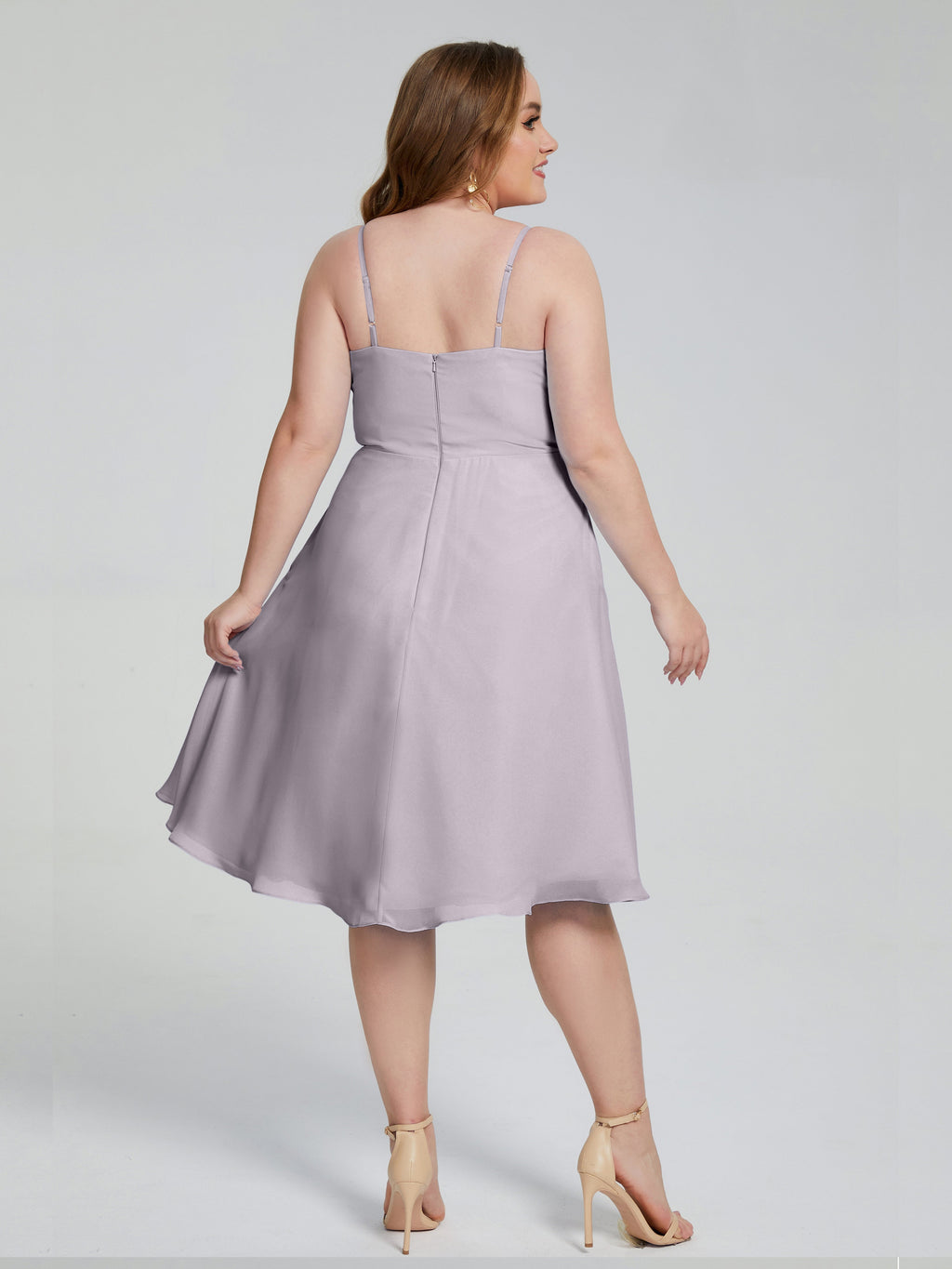 Mckenzie Spaghetti Straps Plus Size Short Bridesmaid Dresses