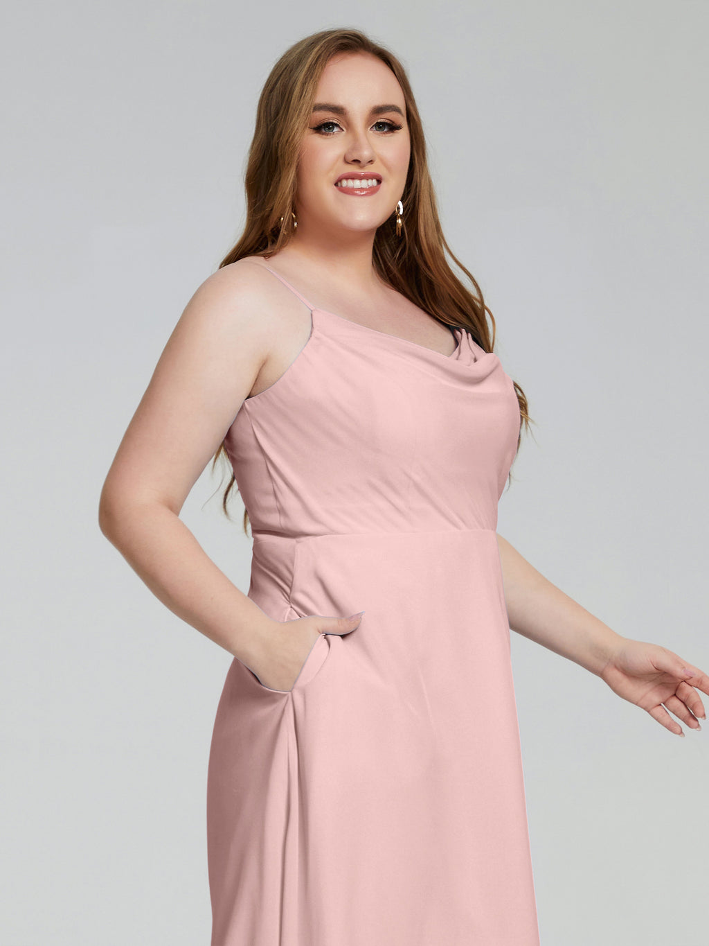 Mckenzie Spaghetti Straps Plus Size Short Bridesmaid Dresses