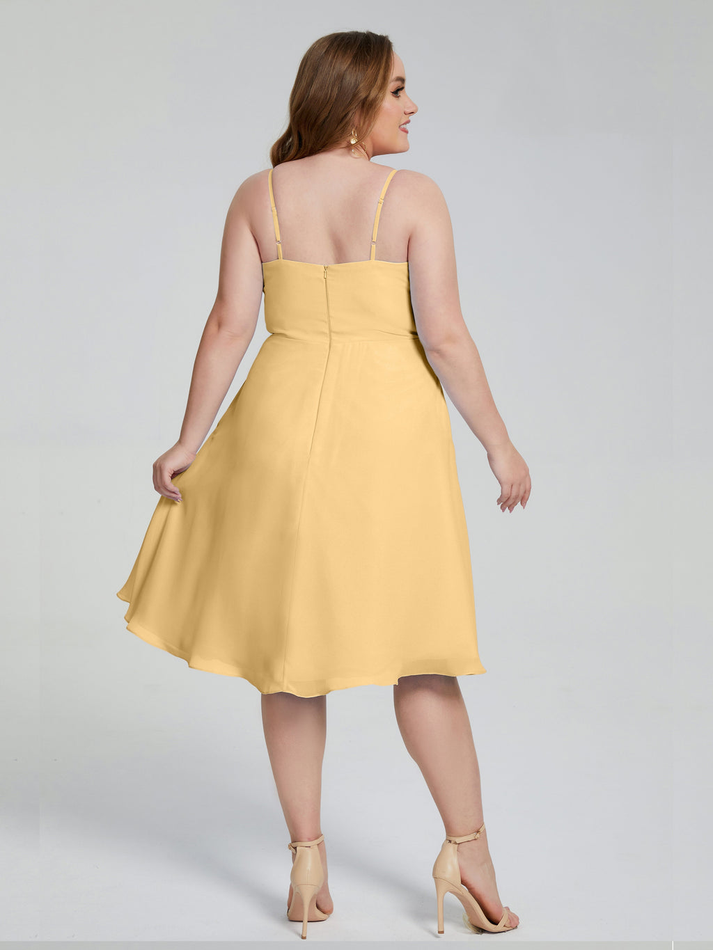 Mckenzie Spaghetti Straps Plus Size Short Bridesmaid Dresses