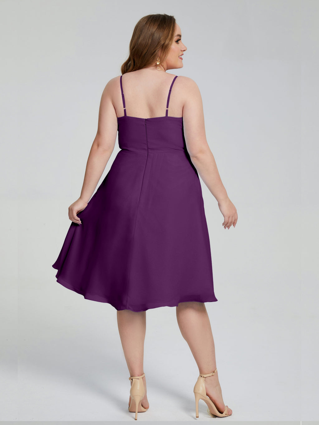 Mckenzie Spaghetti Straps Plus Size Short Bridesmaid Dresses