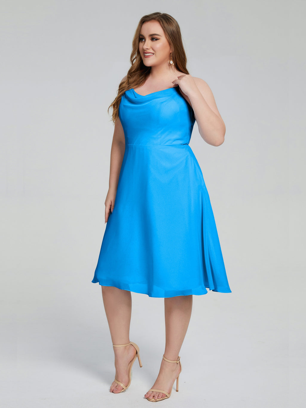 Mckenzie Spaghetti Straps Plus Size Short Bridesmaid Dresses