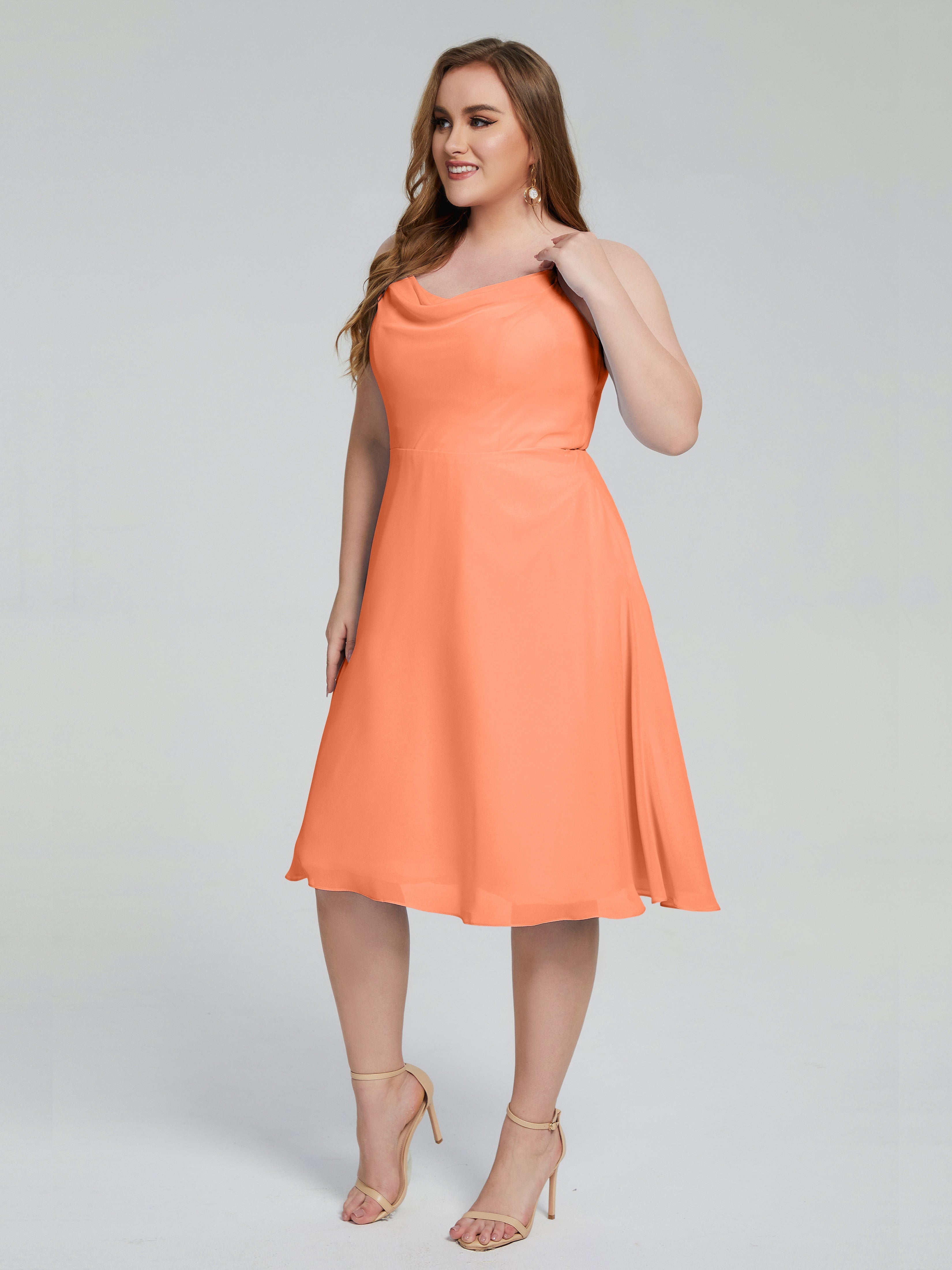 Mckenzie Spaghetti Straps Plus Size Short Bridesmaid Dresses