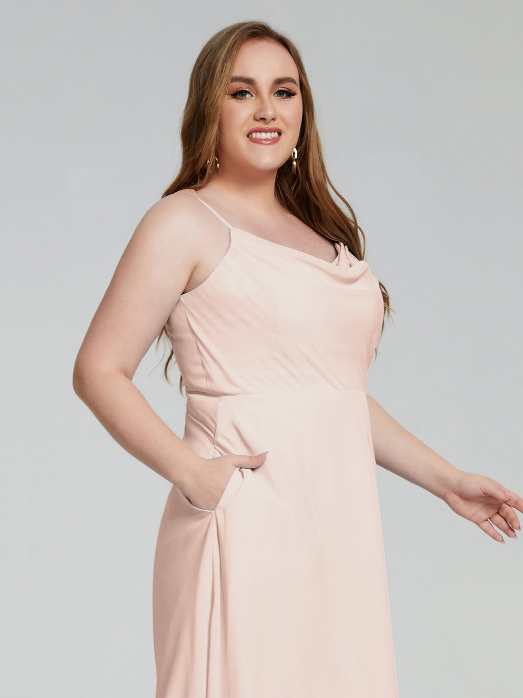 Mckenzie Spaghetti Straps Plus Size Short Bridesmaid Dresses