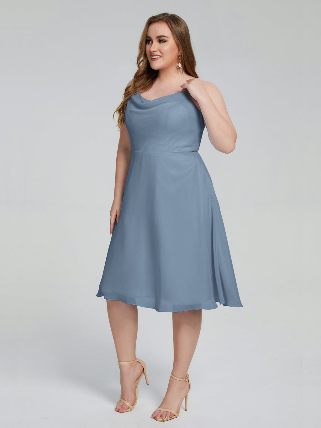 Mckenzie Spaghetti Straps Plus Size Short Bridesmaid Dresses