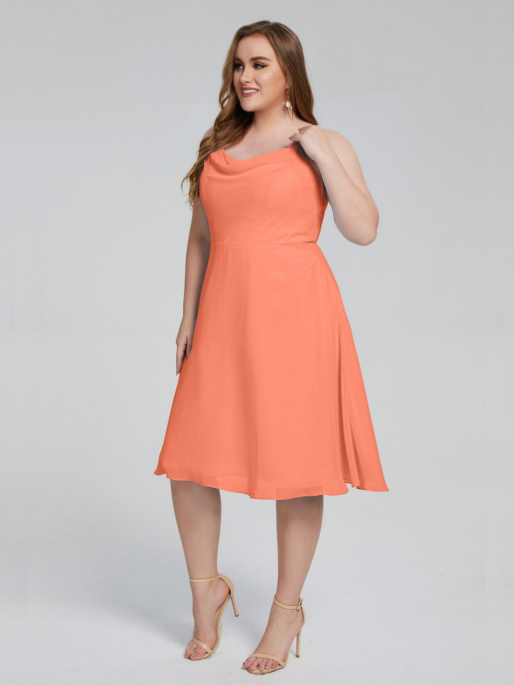 Mckenzie Spaghetti Straps Plus Size Short Bridesmaid Dresses