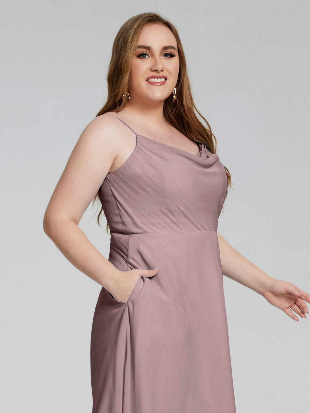 Mckenzie Spaghetti Straps Plus Size Short Bridesmaid Dresses