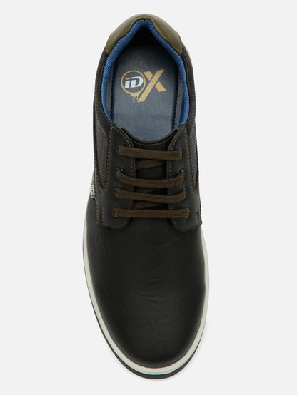 Men's Black Round Toe Lace Up Casual (IX1017)-Casuals - iD Shoes