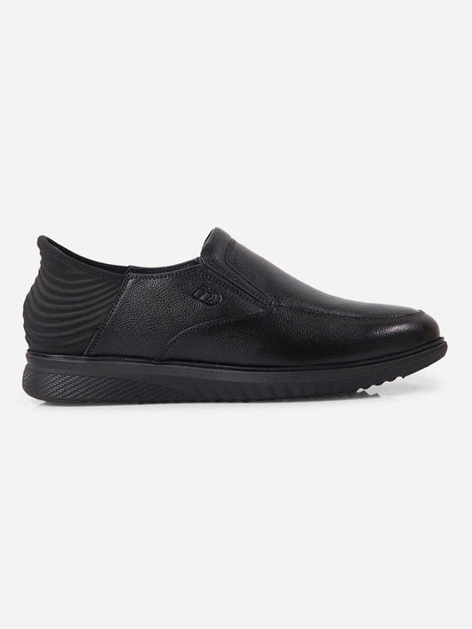 Men's Black Slide N Go Slip On (ID2275)-Formals - iD Shoes