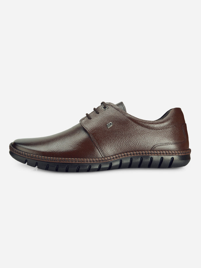 Men's Brown Comfort Fit Semi Formal Lace Up (ID2072)-Formals - iD Shoes