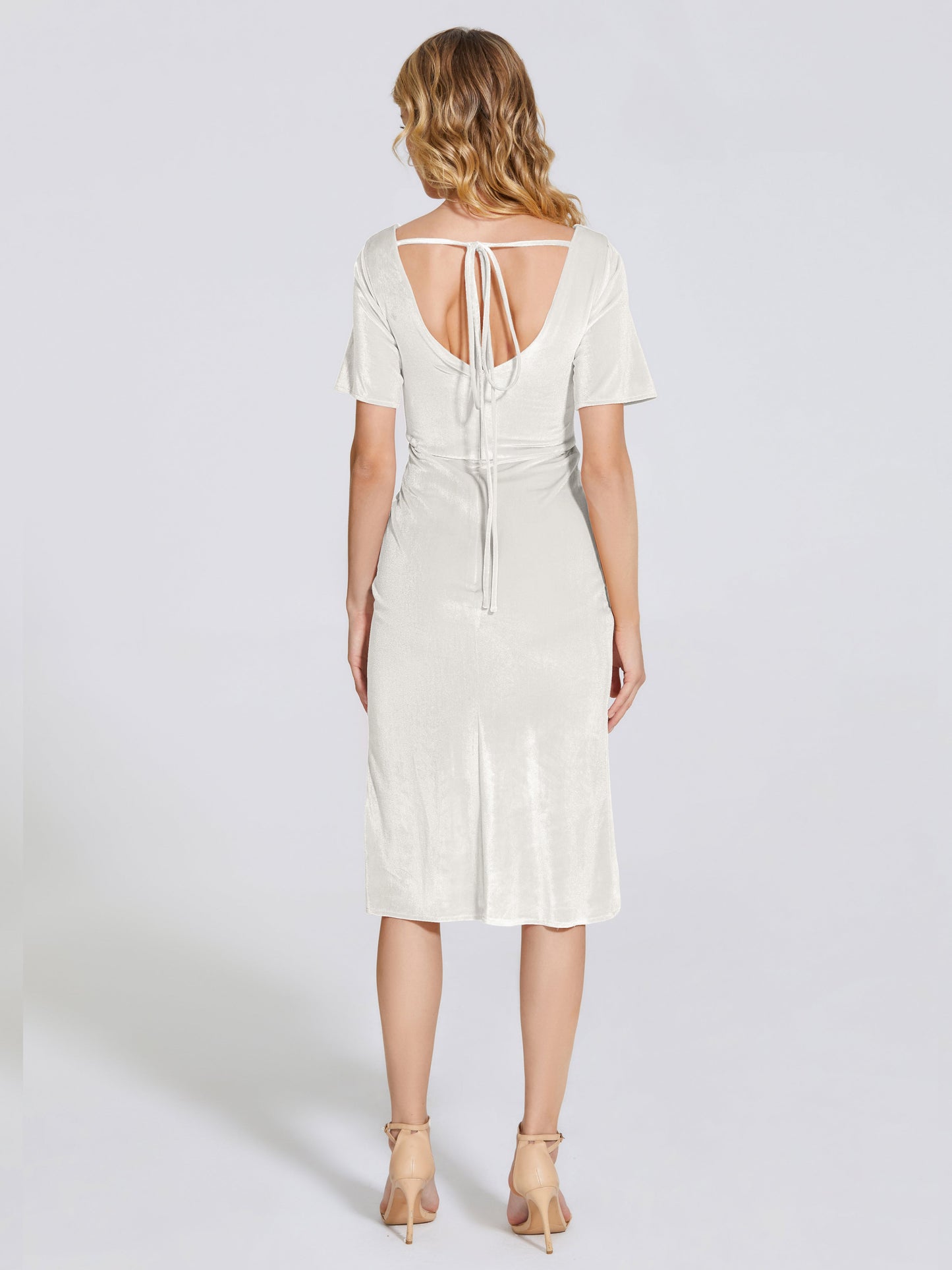 Kendall Midi Sheath Velvet Bridesmaid Dress